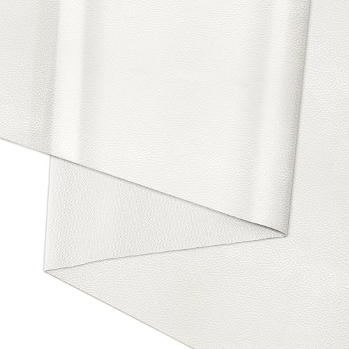 KELUBATU Kunstleder Meterware Gekörnt PU Lederimitat 100x140cm Weiß | wasserdicht & ölbeständig, großflächig, ideal für komplette Sofabezüge, Bootspolster und Caravan-Ausstattung