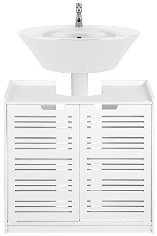 Aumotop Armario de Almacenamiento de Doble Puerta para Baño, Mueble Fregadero a Prueba Humedad para el Hogar, Muebles Baño Modernos
