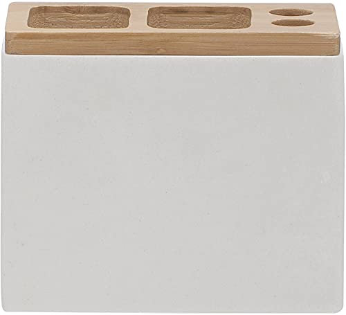 Sealskin Zahnbürstenhalter Grace für elektrische Zahnbürsten, Polyresin, Farbe Weiß, 6 x 12.3 x 10.2 cm