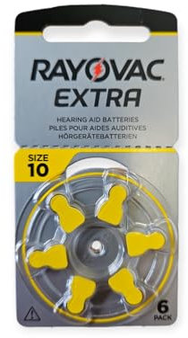 Rayovac Extra, Batterie per apparecchi acustici, Confezione da 6 pezzi