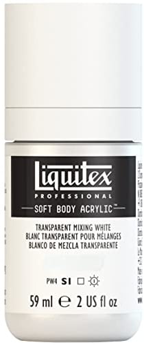 Liquitex Professional Soft Body Acrylic Paint 2-oz Bottle, Transparent Mixing White