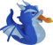 Wild Republic Rubber Duck Drachenblau, Gummiente, Badewannen-Geschenke für Kinder, Quietscheentchen, Badespielzeug für Babys, Gummiente lustig, Badeente zum Sammeln, 10 cm, 4