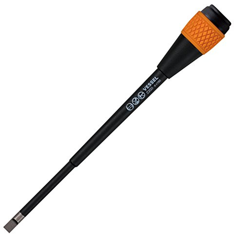 VESSEL BALL GRIP Ratchet Screwdriver (-6(1/4) x150(6) Replacement Blade)