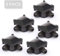 HOSPAOP 5 boîtes de dérivation étanches IP68 - Boîte de distribution extérieure étanche, Connecteurs de câbles, Câble de terre - 3 broches - jardin, Acrylonitrile butadiène styrène, Noir