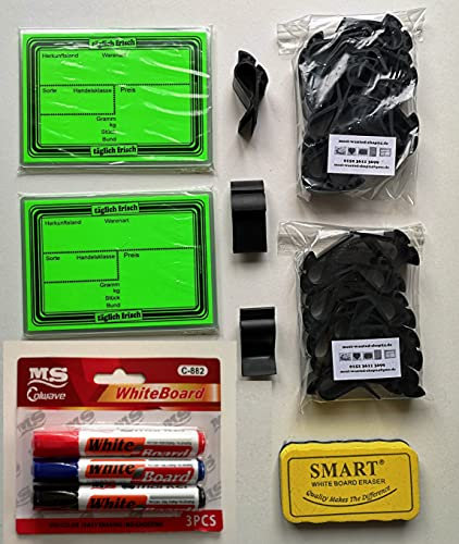 20 laminierte Preisschilder- SET 111 x 154 mm leuchtgrün für Obst und Gemüse Werbesymbole