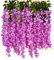 NITAIUN 12 Piezas Artificiales Flores Wisteria Artificiales de Glicina Falsas Planta de Guirnalda Glicina Artificial para Boda Arco Fiesta Hogar Jardín Hotel Decoración 110CM (Púrpura)