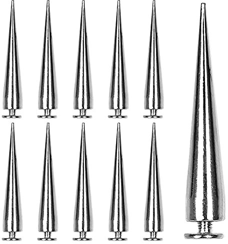 Lot de 30 clous et clous en forme de cône argenté 40 mm