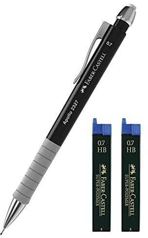 Faber-Castell Porte-mine Apollo - Mines de rechange - 0,7 mm - Noir