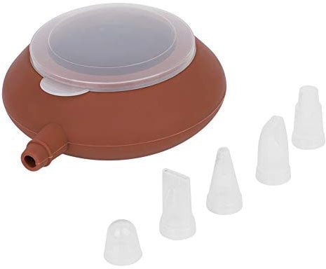 Punte per Piping Pot, Macaron in Silicone Stampo per Pentola Stampo per Pentola Macaron Kit per Cottura con 5 Ugelli Grande Strumento per Ugelli per Decorare Pasticceria e Crema per Torte