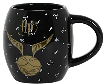 Harry Potter Wings-Tazza Ovale, Nero, 14 x 10.5 cm