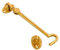 Vibe Cabin Hook Silent Pattern 300mm on Brass Gate Latch, Door Latch, Door Hook, Hook and Eye Latch, Garden Gate Latch, Door Catch, Gate Latches for Internal and External Doors