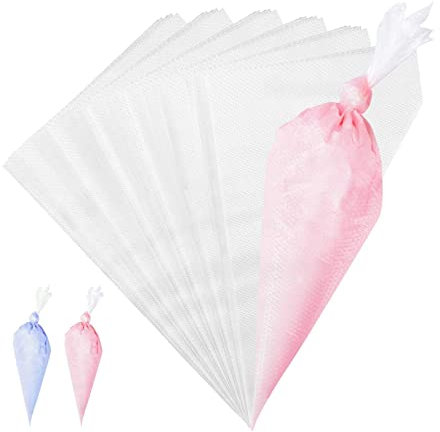 JasCherry 100 Piezas Extra Grande Mangas Pasteleras Desechables Talla 53 * 28 cm - Engrosada Mangas de Reposteria Desechables para Cupcakes y Pastel #F