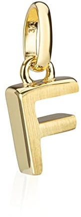 NKlaus Kettenanhänger Buchstabe F klein 333 Gelb Gold 9,1mm Matt Alphabet für Halskette 9531