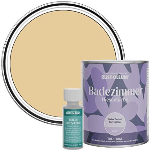 Rust-Oleum Yellow Water-Resistant Bathroom Tile Paint in Matt Finish - Sandstorm 750ml