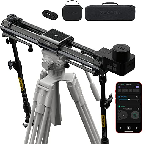 Zeapon Micro 3 E700 Doppelter motorisierter Kamera-Schieberegler, 42''/107cm Verfahrweg, DSLR-Schieberegler mit Tragetasche, Motor-Schnellschaltung, 10-26Lbs Nutzlast