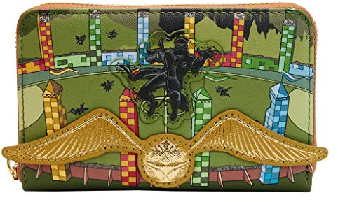 Loungefly Harry Potter Golden Snitch Geldbörse mit umlaufendem Reißverschluss, Mehrfarbig, Einheitsgröße, Geldbörse mit umlaufendem Reißverschluss