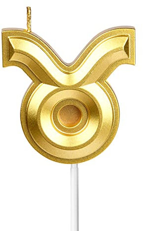 Aomig Konstellation Geburtstagskerzen, Gold Geburtstagskerze für Kinder Erwachsene, 3D Design Dekorative Geburtstagskerzen für Torte, Kerzen Kuchendeko Mädchen für Geburtstag Jahrestag Partys(Stier)