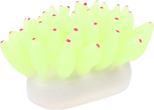 VhoMes Coral Plant Decorations, Fish Tank Decor,Artificial Coral Plant Decor Ornament Soft Silicone Coral Glow in The Dark Fish Tank Plants Decoration Fish tank decoration