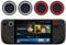 GIOPUEY Joystick Thumb Stick Grips Cap Compatible con Steam Deck OLED, 4 Pack Silicone Thumb Grip Caps Joystick Caps Protective Case Funda Protectora, Soft Anti-Slip - Black/Red+Black/White