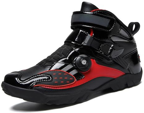 Blissbuilt Stivali Moto Turismo Impermeabili Scarpe Moto Uomo Scarpe Motocross Casual Suola Antiscivolo Impermeabili Traspirante Adulto