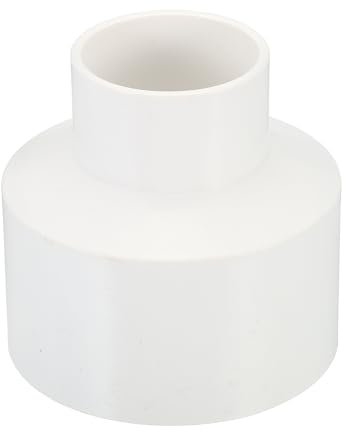 PATIKIL 4 to 2 Duct Reducer, Duct Connector Ducting Inline Adapter Increaser ABS Plastic Vent for HVAC Heating Cooling Air Ventilation (100-50mm)