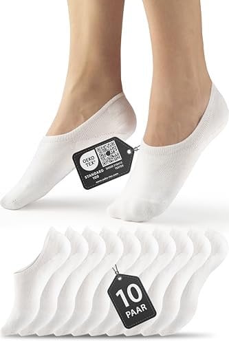 HELDENWERK 10 Paar Füsslinge für Damen & Herren - Unsichtbare Sneaker-Socken atmungsaktiv & bequem - Füßlinge in schwarz, weiß, grau