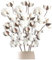 Generisch Baumwollstiele,4 Stück,53,3 cm,Baumwollblumen,künstliche,realistische Baumwollzweige,10 Baumwollköpfe,Baumwollpflanzen-Dekoration für Zuhause,Hochzeit,Bauernhaus