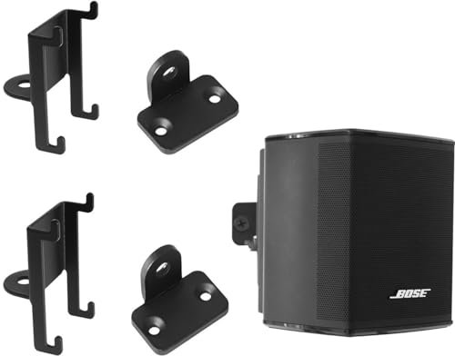 ZahoTse Kompatibel mit Bose Virtually Invisible 300 Lautsprecherhalterung, Wandhalterung, Bose, praktisch unsichtbar, 300 Lautsprecherständer, Zubehör, Rack (schwarz, Bose praktisch unsichtbar 300), 2