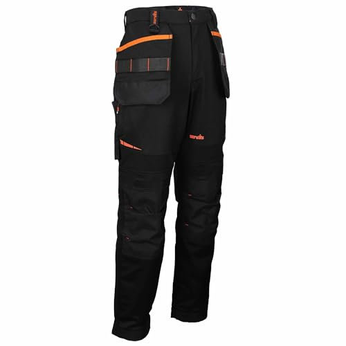 Scruffs Mens Sanford Work Utility Pants, Black, 34W / 32L UK