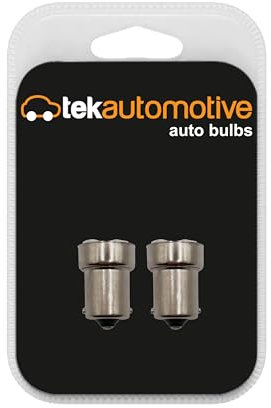 Tek Automotive 207 R5W Bulb GREEN LED 12V Bulb Side Light Tail Brake Number Plate Interior Motorcycle Light Car Bulbs R5W 12V Bulb BA15S 5-LED - Twin Pack