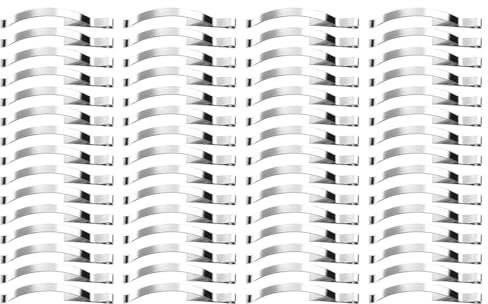 POFET 60 Stück Fliegengitter Sprinig Clips, Eckmontage, Flache Fensterfeder, Edelstahl, Fliegengitter Clips, verhindern das Wackeln von Fenstern
