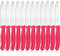 targzier Tafelmesser Set 12 Stück,Hochwertige Frühstücksmesser mit Wellenschliff,Scharfe Messer für Brotzeit,Pink Tomatenmesser,Edelstahl Brotmesser,Anti-Rost Besteck Messer Set&Spülmaschinenfest