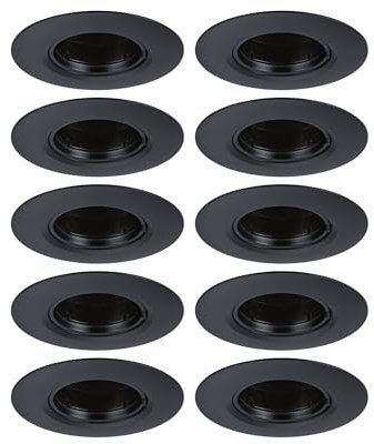 Paulmann 92120 Einbauleuchte 10er-Set starr rund 90mm GU10 max. 10x10W 230V Schwarz Einbaulampe