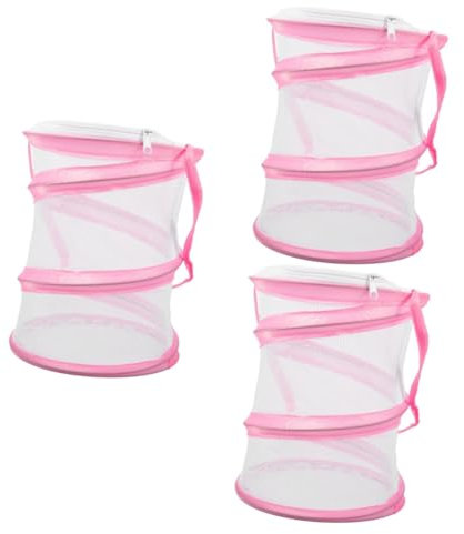 LALADEFIEE 3St Insektenkäfig spielsachen Outdoor Insekten fänger Insektenliebhaber Behälter für Insektenzucht Insektenschutznetz Schmetterlingsnetz Lebensraum Schmetterlingszelt Stoff Rosa