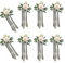 Set mit 6 luxuriösen Kirchenbänken für Bänke, Hochzeitszeremonie, Dekoration, elegante Stuhlrückenverzierung