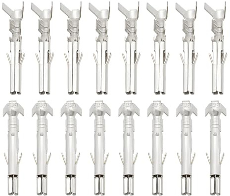 eMagTech 100 Stück 5557 4,2 Mm Crimp-Anschlussklemmen Crimp-Stecker W2W Draht-zu-Draht-Crimp-Stecker Kompatibel mit Molex Mini Kompatibel mit Jr. Style 39000038