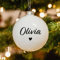 Personalisierbare Christbaumkugel mit Namen, Weihnachtskugel weiß mit Namen, Christbaumdekoration personalisierbare, Weihnachtskugel Christbaum, Baumschmuck
