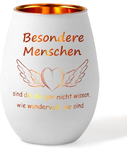 Windlicht Glas mit Gravur, Teelichthalter Personalisierte Geschenke für Frauen, Geburtstagsgeschenk für Frauen, Dankeschön Geschenke für Kollegen Studenten, Lehrerin, Abitur Geschenk