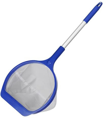 KINFAVOU Pool Skimmer Net with Pole, Small Handheld Deep Ultra Fine Mesh 25'' Pool Skimmer Net for Small Above Ground Pool, Spa, Hot Tub Cleaning, Pick Up Fine Debris Lightweight Net