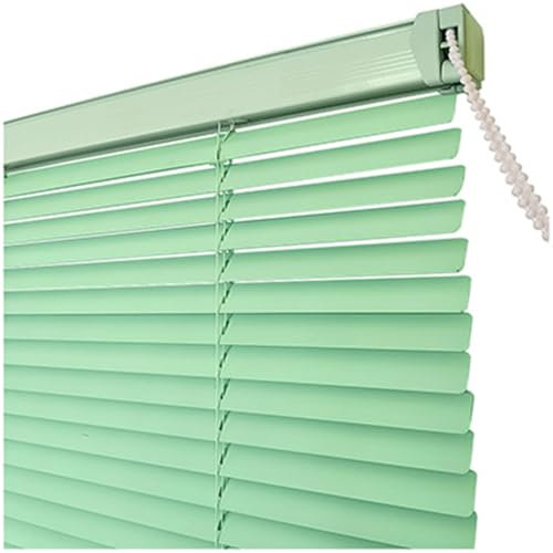 DZHTUF Tende, Tende Veneziane in Alluminio, Lamelle in Alluminio Verde da 25mm, Tende Orizzontali per Finestre, Persiane Oscuranti con Perline A Tirare, Facili da Montare,W×H-45x150cm/18x59in