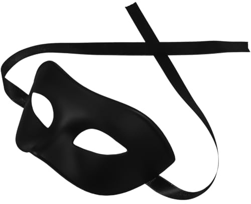 Garneck Schwarze Halbmaske für Halloween und Karneval Einzigartige Cosplay Maske mit Elastischem Band für Erwachsene für Maskeraden und Partys