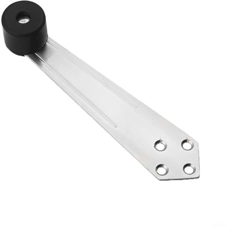 Edelstahl Türstopper, Möbeltürstopper 90 Grad für Holztüren und Metalltüren - Winddicht (Silber)