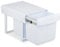 Relaxdays Poubelle encastrable pour la Cuisine, 2 bacs de 15 litres chacun, HLP : 34,6 x 34 x 51,8 cm, Blanche