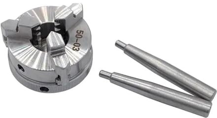 TBGCXJSV Mini-Drehbank mit manueller Steuerung, Dreibackenfutter, 50 mm, hochpräzises Holzbohrfutter für Drehmaschinen, Werkzeugzubehör