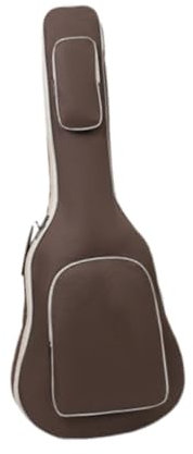Oshhni 40 41 -Zoll -Gitarrenbag -Akustik -Gitarrenkoffer mit Griff und Taschen -Rucksack, Braun