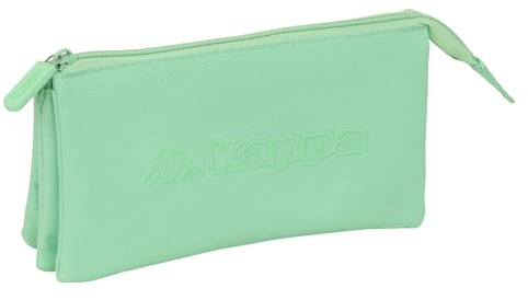 safta Kappa Basics Federmäppchen für Kinder, ideal für Kinder im Schulalter, bequem und vielseitig, Qualität und Widerstandsfähigkeit, 22 x 3 x 12 cm, Minzgrün, M, Casual