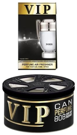AutoFullCar CARIBI VIP Premium Lufterfrischer in Dose mit gespritztem Silikon, inspiriert von hochwertigen Parfums, langanhaltender Duft bis zu 60 Tage, für Auto und Zuhause (1 Stück, 808)