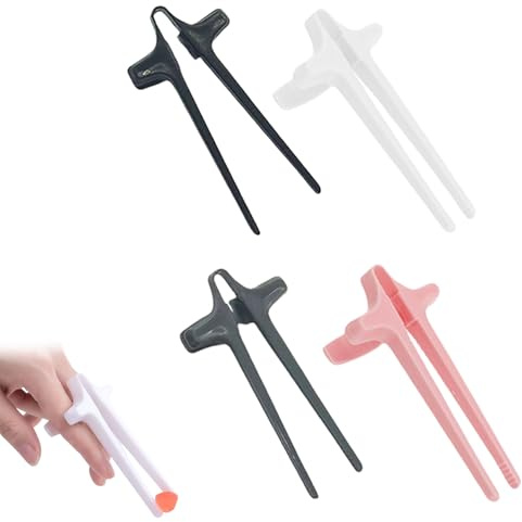 Pack of 4 Finger Sticks for Gamers, Chopsticks for Eating, Hands-Free Snack Finger Chopsticks, Gaming Gadgets Finger Pliers, Gaming Snack Chopsticks, Chopsticks Aid Gamers, Lazy Aid Sticks (4 Colours)