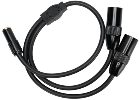 Xiuganpo Cavo Splitter da 6,35 Mm da Femmina a XLR Maschio Stereo, Ampia compatibilità Riduce la Distorsione Doppia XLR a Cavo Splitter da 6,35 Mm per Amplificatore