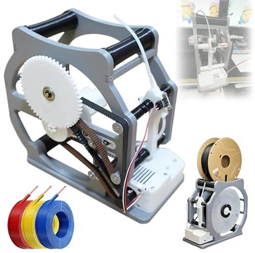 Universal Filament Respooler with Smart Auto Start/Stop, Compatible with Multiple Materials for 3D Printing